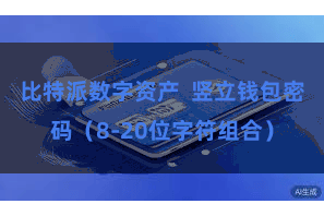 比特派数字资产  竖立钱包密码（8-20位字符组合）